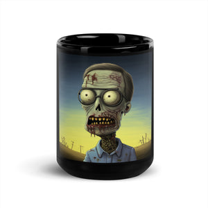 Zombie Mitch Black Glossy Mug by Thoughts in Motion Incorporated